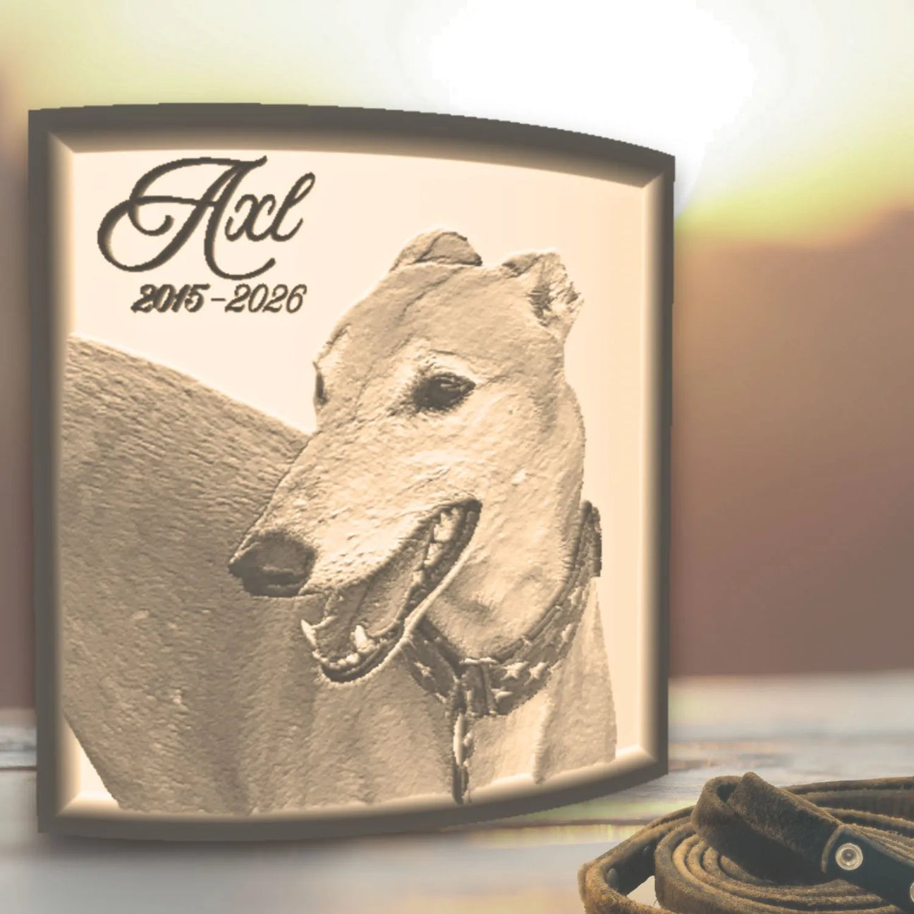 Personalized Pet Night Light | Custom Photo Lithophane Memorial Gift