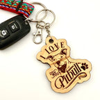 I Love My Pitbull – Laser Engraved Maple Wood Keychain | Dog Lover Gift, Pet Parent Accessory